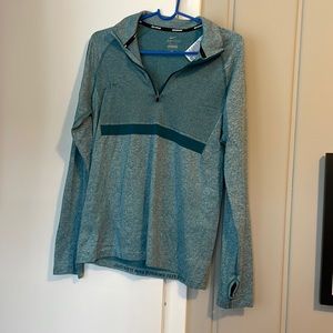 Nike dry-fit running pullover, teal
